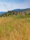 Medieval castle village of Vathia on a cliff above the sea in Mani, Peloponnese, Greece