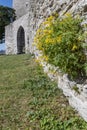 Medieval Castle Wall in Visby, Gotland, Sweden Royalty Free Stock Photo
