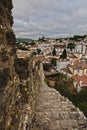 Medieval Castle and Walls in Obidos Village in Portugal Royalty Free Stock Photo