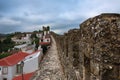 Medieval Castle and Walls in Obidos Village in Portugal Royalty Free Stock Photo