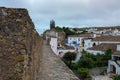 Medieval Castle and Walls in Obidos Village in Portugal Royalty Free Stock Photo