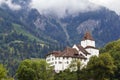 Medieval castle in Wimmis, Berne Oberland, Switzerland.