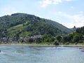 Medieval castles on the Rhine River in Europe