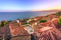 The medieval `castletown` of Monemvasia, often called `The Greek Gibraltar`, Lakonia, Peloponnese Royalty Free Stock Photo