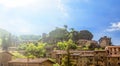 Medieval Catalan village in the subregion of the Collsacabra, Spain