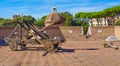 A Medieval Catapult at the Castel Saint`Angelo in Rome Italy