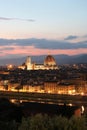 Cathedral in Florence Italy at dusk Royalty Free Stock Photo