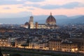 Cathedral in Florence Italy at dusk Royalty Free Stock Photo