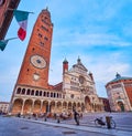 Cathedral on Piazza del Comune in Cremona, Italy Royalty Free Stock Photo