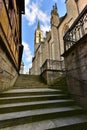 Medieval cathedral in Rotenburg on Tauber,