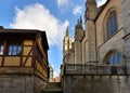 Medieval cathedral in Rotenburg on Tauber,