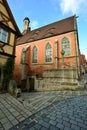 Medieval cathedral in Rotenburg on Tauber,