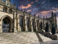 Medieval cathedral under the scenic sky in Wakefield, West Yorkshire, United Kingdom Royalty Free Stock Photo