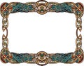 Medieval style knotwork border, frame, multicolor, Celtic