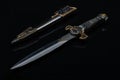 Medieval Ceremonial Dagger with jewels Royalty Free Stock Photo