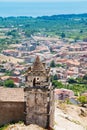 Medieval chapel and seacoast in Sicily Royalty Free Stock Photo