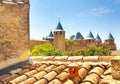 Medieval Chateau Comtal in Carcassonne, France Royalty Free Stock Photo