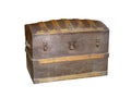 medieval chest isolated on white background Royalty Free Stock Photo