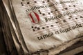 Medieval Choir Book Royalty Free Stock Photo