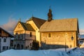 Medieval Church in the Center of Megeve, French Alps
