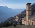 Medieval church, Como Lake, Italy Royalty Free Stock Photo