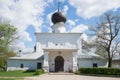 Medieval church of the Dormition of the Mother of God with Paromen'ya. Pskov, Russia