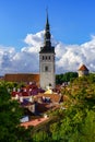 Medieval church Olaf in the old town of Tallinn Estonia. Royalty Free Stock Photo