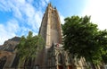 Medieval Church of Our Lady in Bruges in sunny day, Belgium Royalty Free Stock Photo