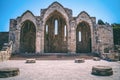 Medieval church ruins in the old town of Rhodes