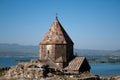 Medieval church on Sevan lake, Armenia Royalty Free Stock Photo
