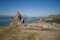 Medieval church on Sevan lake, Armenia Royalty Free Stock Photo