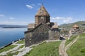 Medieval church on Sevan lake, Armenia Royalty Free Stock Photo