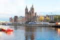 Medieval church St. Niklaas in Amsterdam Netherlands Royalty Free Stock Photo