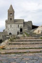 Medieval church of St. Peter, Portovenere, Cinque Terre; Italy Royalty Free Stock Photo