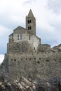 Medieval church of St. Peter, Portovenere, Cinque Terre; Italy Royalty Free Stock Photo