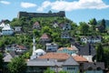 Medieval city with fortress and mosque