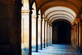 Medieval city hallway