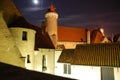 Medieval city by night Royalty Free Stock Photo