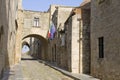 Medieval city of Rhodes island at Greece Royalty Free Stock Photo