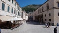 Medieval city streets, old stone buildings