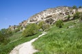 Chufut-Kale, spelaean city - fortress Royalty Free Stock Photo