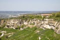 Chufut-Kale, spelaean city - fortress Royalty Free Stock Photo