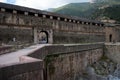 Medieval city of villefranche-de-conflent in the pyrenees mountains