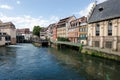 Medieval cityscape of beautiful half-timbered houses in petite France, Strasbourg Royalty Free Stock Photo