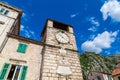 Clock tower in Kotor in Montenegro Royalty Free Stock Photo