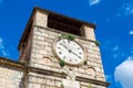 Clock tower in Kotor in Montenegro Royalty Free Stock Photo