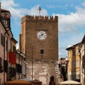 Medieval Clock Tower in Mestre near Venice - Italy Royalty Free Stock Photo