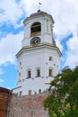 Medieval Clock Tower in Vyborg Royalty Free Stock Photo
