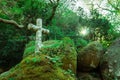 Medieval cloister of the Capuchin monastery in Sintra, Portugal Royalty Free Stock Photo