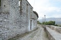 Medieval cobblestone street with very old stones